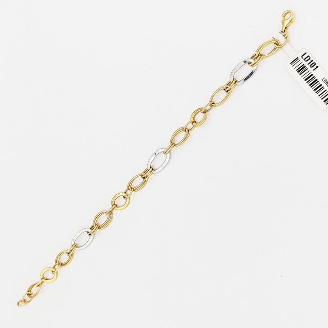 Pulsera de Oro Bicolor de 18k.