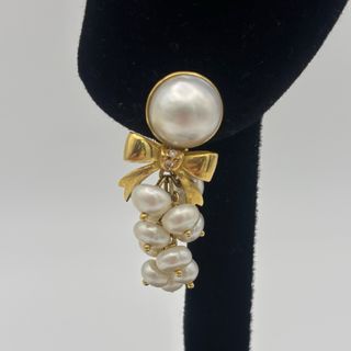 Pendientes de oro 18kt con perlas