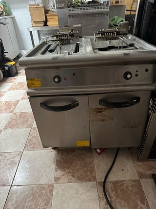 Freidora eléctrica de dos senos