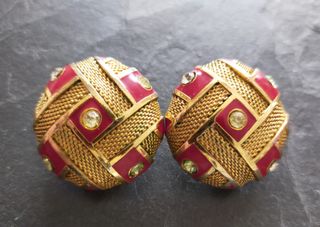 Pendientes de clip vintage Balenciaga