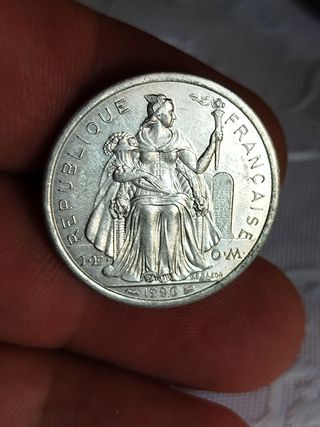Nueva Caledonia 2 francos 1996  moneda