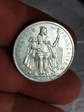 Nueva Caledonia 2 francos 1996  moneda
