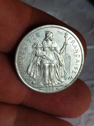 Nueva Caledonia 2 francos 1996  moneda