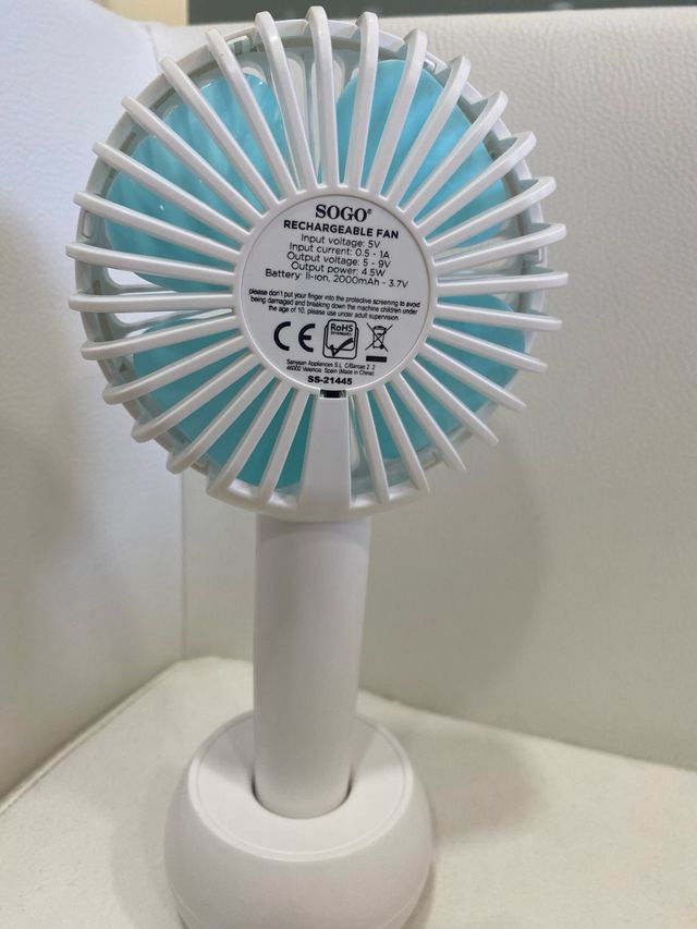 Ventilador de Mano Portátil Recargable