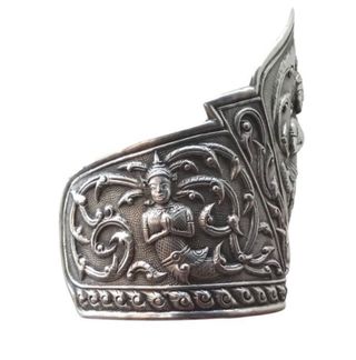 Brazalete birmano Myanmar plata 925 antiguo