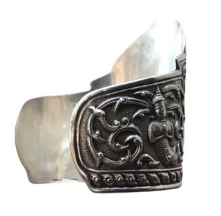 Brazalete birmano Myanmar plata 925 antiguo