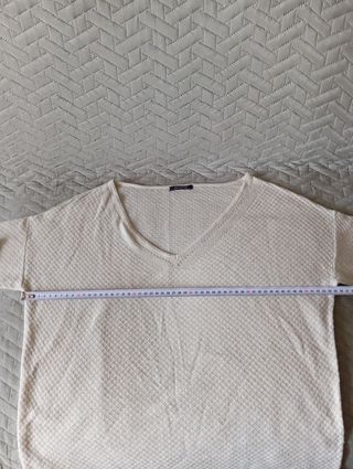 Jersey fino mujer escote pico, brillante