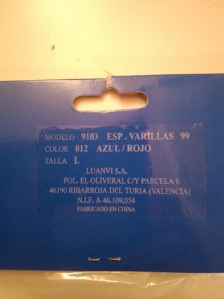 Espinillera fútbol Luanvi talla L