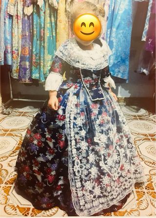 Traje fallera niña S.XVIII+ Cancán