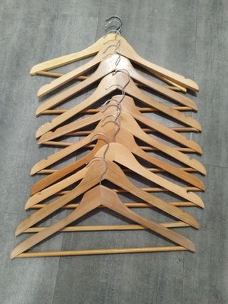  10 PERCHAS DE MADERA 