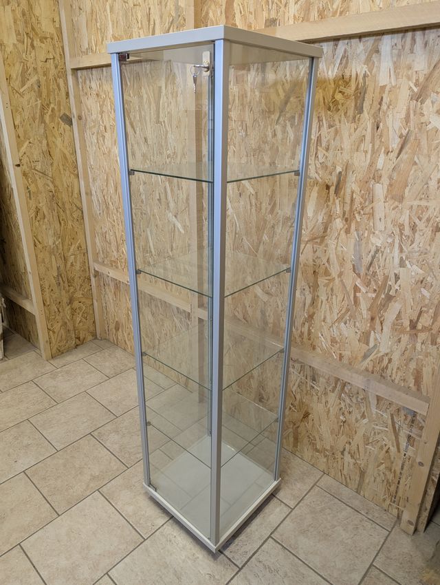 Vetrina nuova cristallo anta battente e serratura