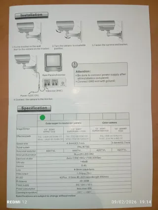 Camara de seguridad,exterior, robusta.Nueva