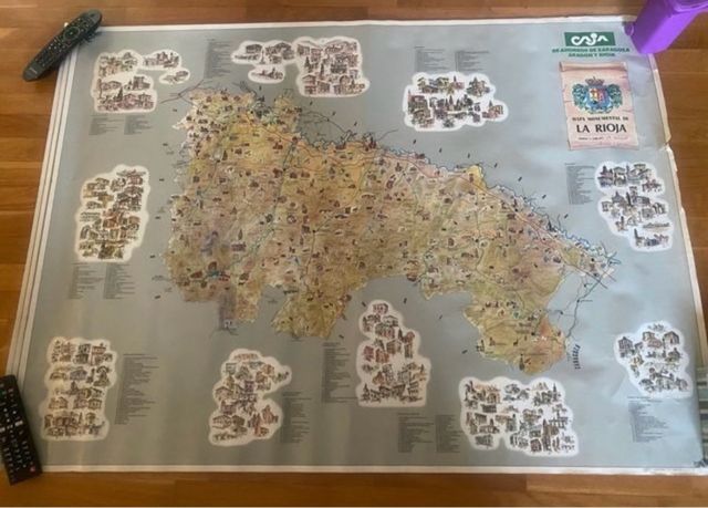 Poster poster mapa monumental de la rioja de 1981