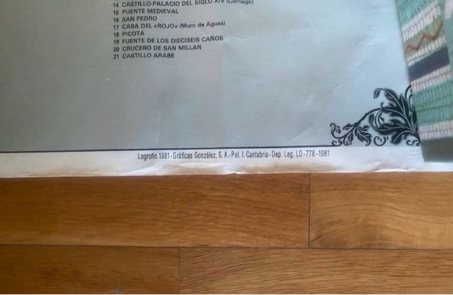 Poster poster mapa monumental de la rioja de 1981