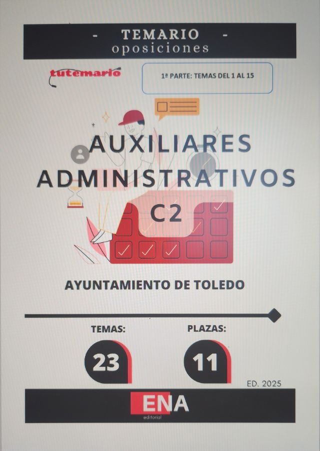 Temario auxiliar adminitrativo Toledo 