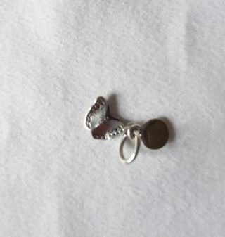Charm plata mariposa