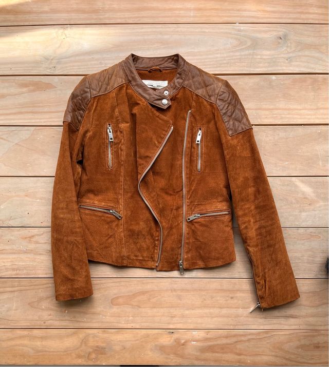 Chaquera piel marrón
