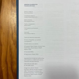 Libro Raro Picasso Memoria