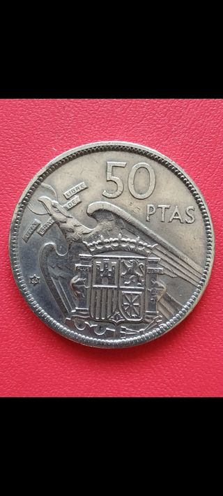 Moneda de 50 pesetas.franco