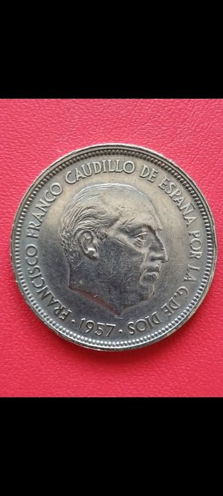 Moneda de 50 pesetas.franco
