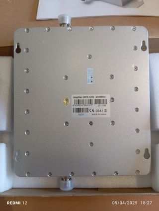 Amplificador repetidor de  cobertura móvil. UMTS