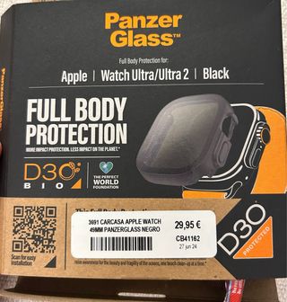 CARCASA APPLE WATCH PANZER GLASS NEGRO