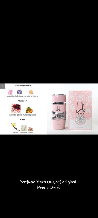 Yara, Lataffa 100ml. (MUJER) (ORIGINAL)