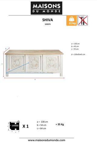 Baúl madera mango Maisons du monde