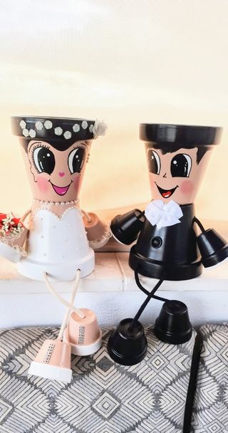 Macetas pintadas a mano muy resistente