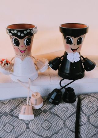 Macetas pintadas a mano muy resistente