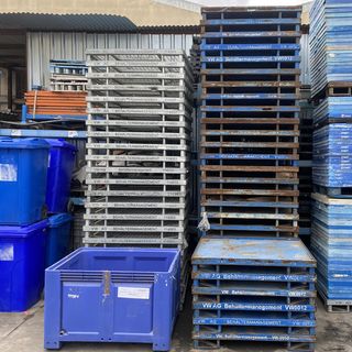 Lote Palets Metálicos Usados Lisos 100 x 120 cm