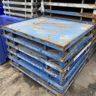 Lote Palets Metálicos Usados Lisos 100 x 120 cm