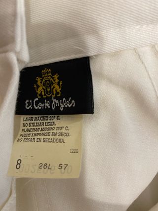 Traje niño americana azul y pantalón blanco T 8