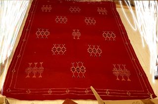 Alfombra artesanal bereber lana de camello grande