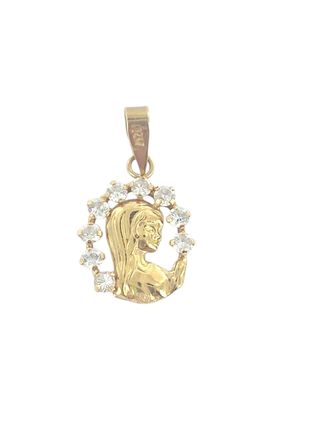 Virgen niña en oro 18k