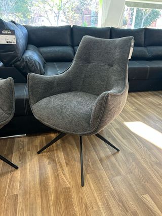 BUTACA DE DISEÑO GRIS OSCURO