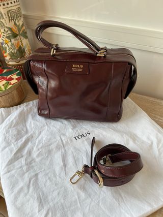 Bolso tous piel granate