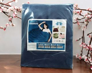 5 piezas de cama 135 tamaño matrimonial, azul