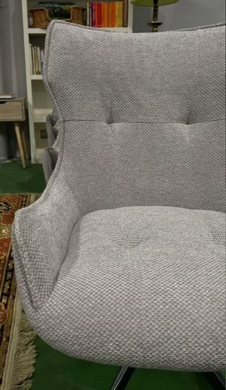 BUTACA GIRATORIA GRIS CLARO