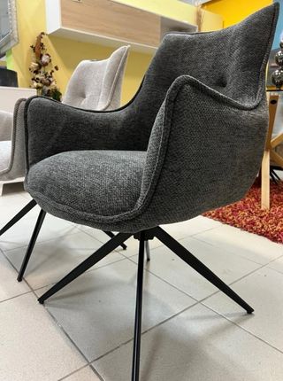 SILLA/BUTACA GRIS OSCURO GIRATORIA