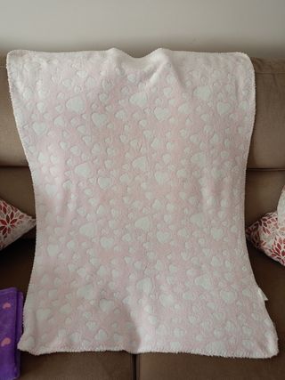 Manta bebe rosa