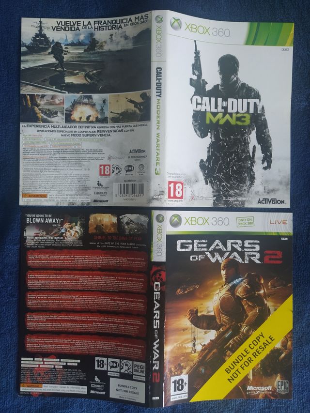 Carátulas ORIGINALES de Juegos XBOX 360