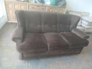 Sofá cama de terciopelo chocolate