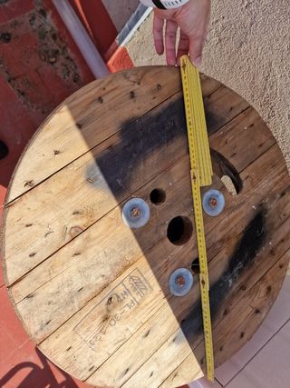 Mesa bobina , bobinas de madera