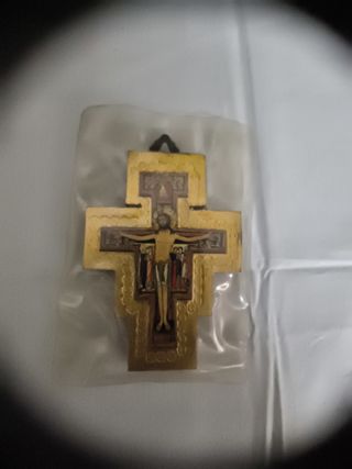 Lote Cruz románica e imagen virgen