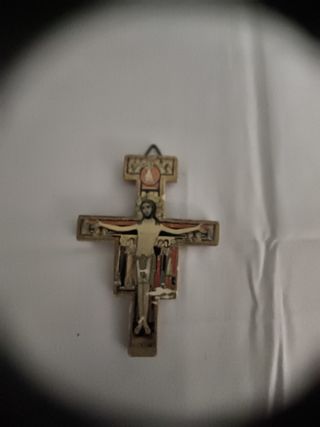 Lote Cruz románica e imagen virgen