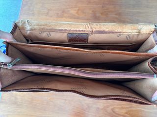 Cartera maletín de cuero Hexagona