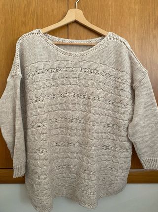 Jersey oversize mujer trenzado