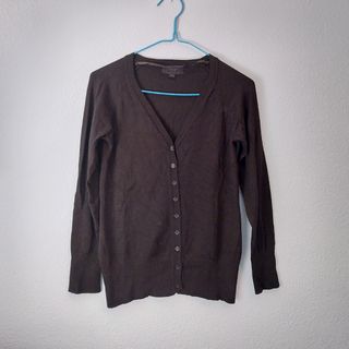 Cárdigan-chaqueta punto mujer negra.