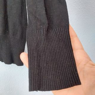 Cárdigan-chaqueta punto mujer negra.